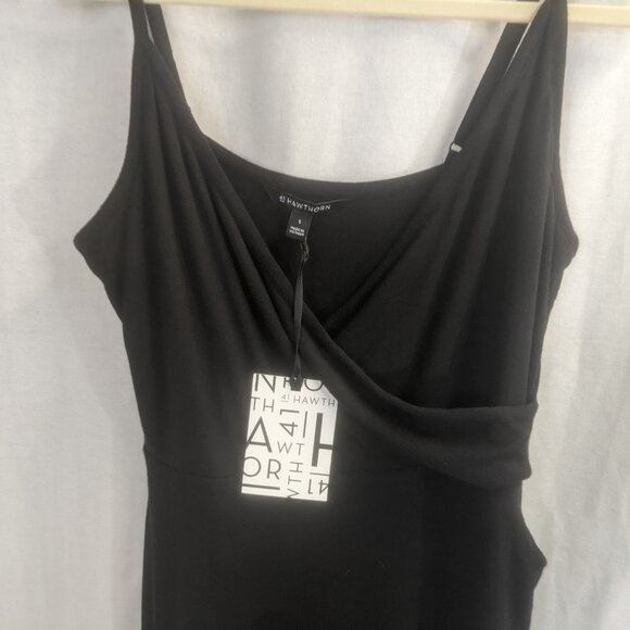 NWT 41 HAWTHORN Fraidy Knit Surplice Dress Black Summer Size Large - Picture 7 of 15